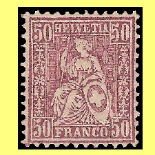 Sitzende Helvetia 1862-81