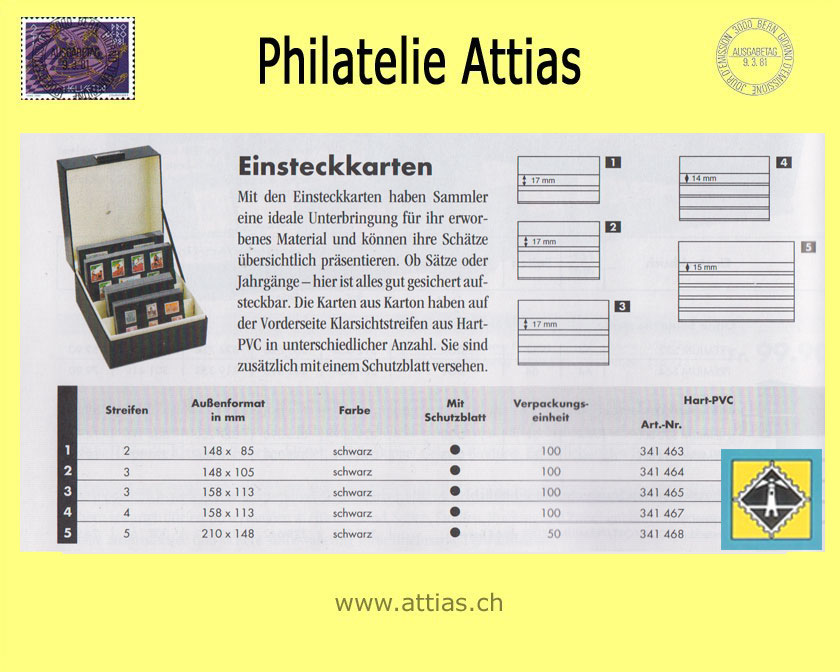 LT EK4-C6D/4 Approval cards made of cardboard with 4 strips rigid PVC