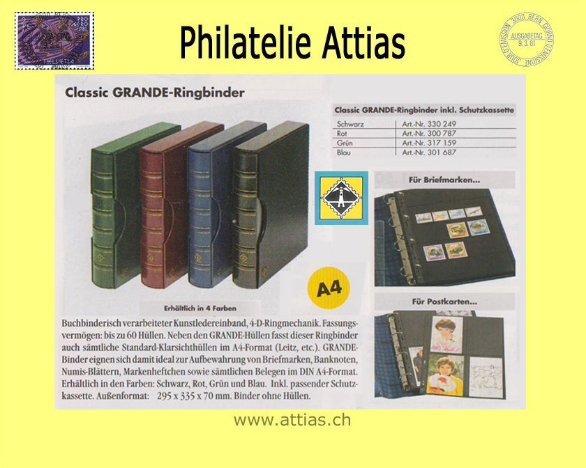 LT GRANDE Classic BLUE - ringbinder incl. slip case