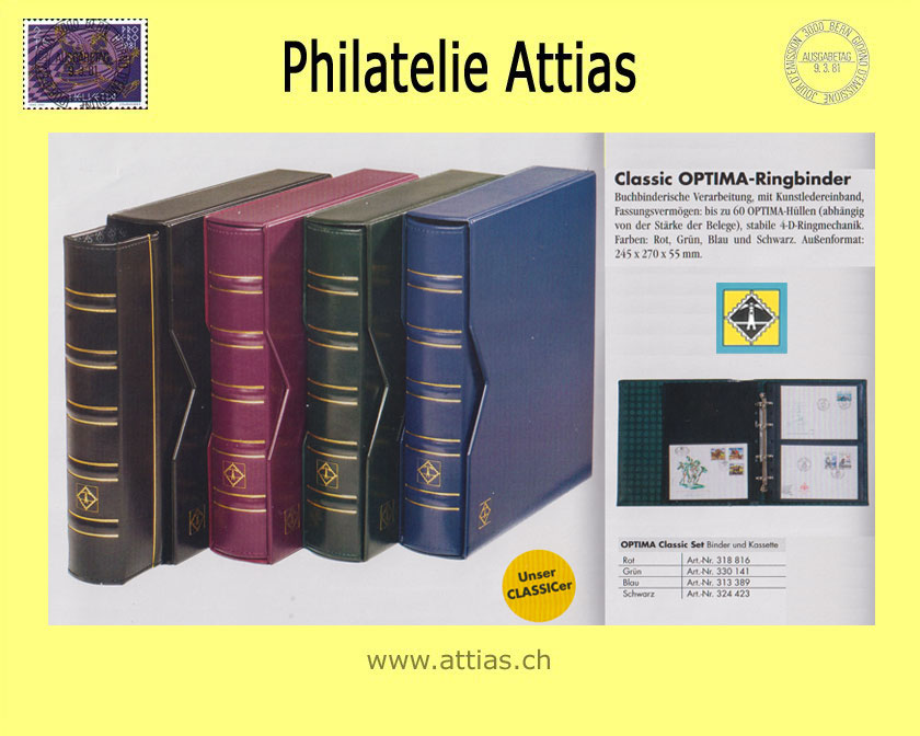 LT OPTIMA. Classic Ring-Binder Farbe rot
