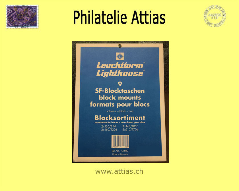 LT SF Blocktaschen-Sortiment, schwarze Trägerfolie